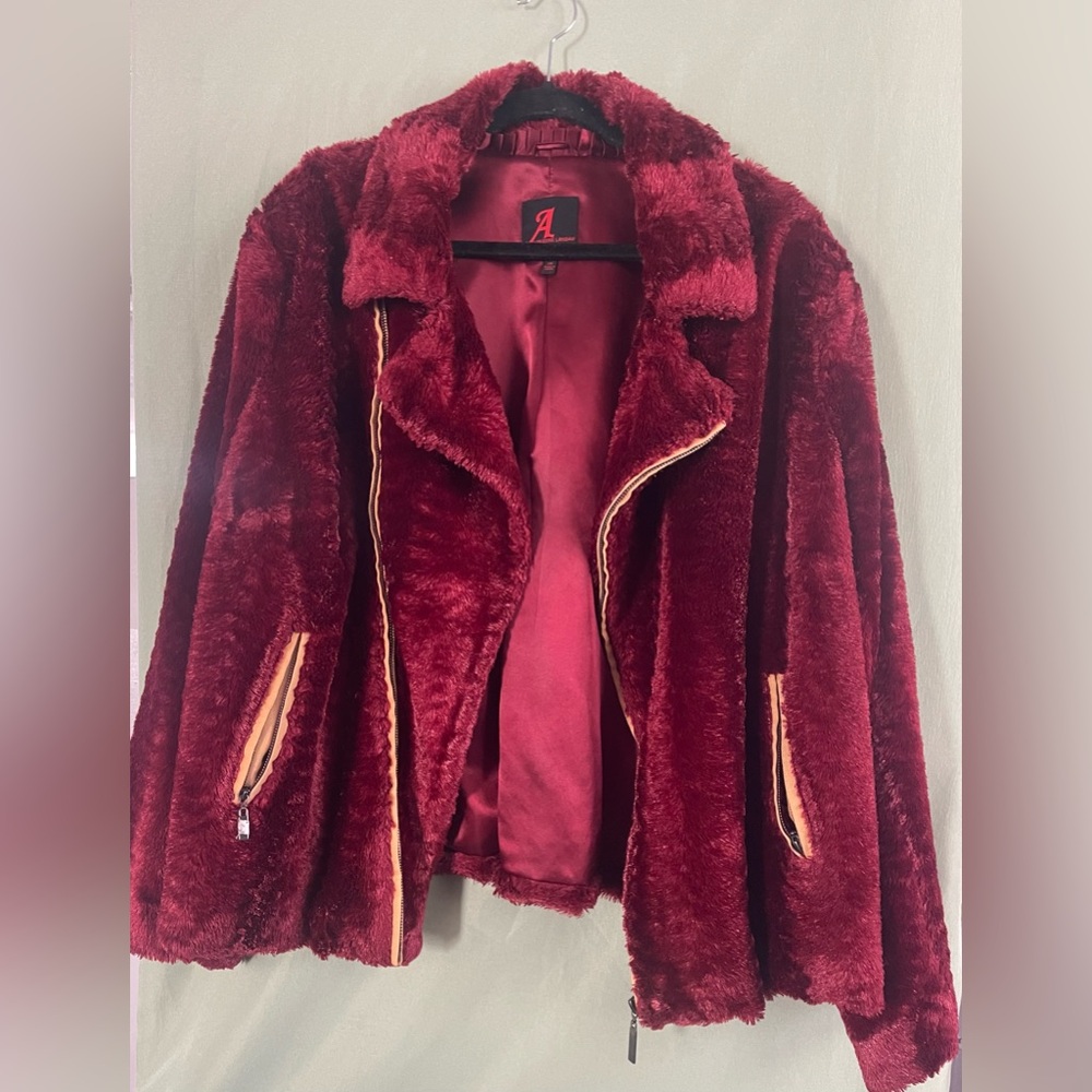 Burgundy coat